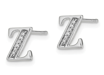 14k White Gold Earrings Style EM4170Z - Classique Jewelry Inc.