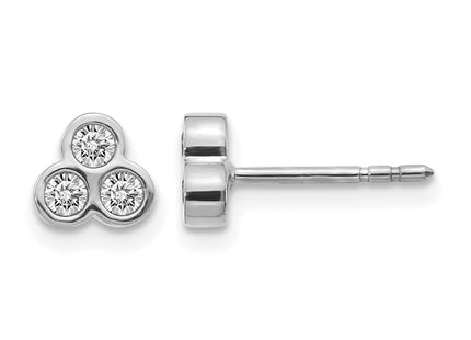 14K white gold diamond earrings