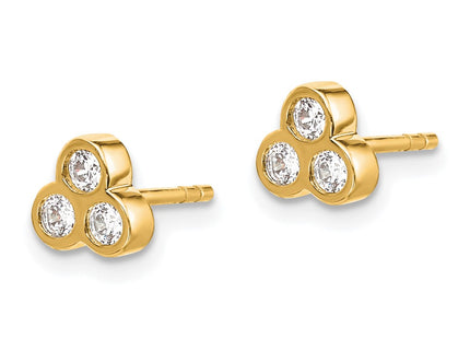 14k Yellow Gold Earrings Style EM4179 - Classique Jewelry Inc.