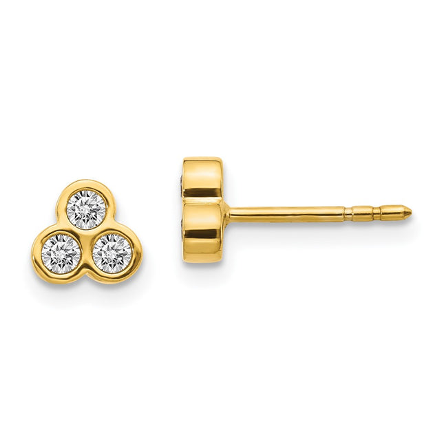 14k Yellow Gold Earrings Style EM4179 - Classique Jewelry Inc.