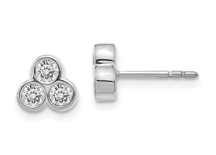 14k White Gold Earrings Style EM4179 - Classique Jewelry Inc.