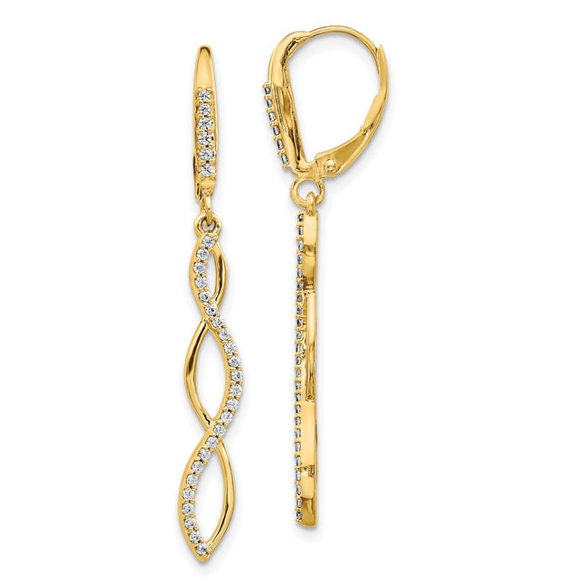 14k Yellow Gold Earrings Style EM4181 - Classique Jewelry Inc.
