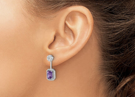 14k White Gold Earrings Style EM4195 - Classique Jewelry Inc.