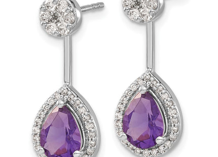 14k White Gold Earrings Style EM4199 - Classique Jewelry Inc.