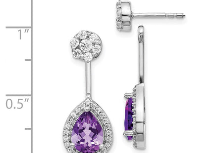 14k White Gold Earrings Style EM4199 - Classique Jewelry Inc.