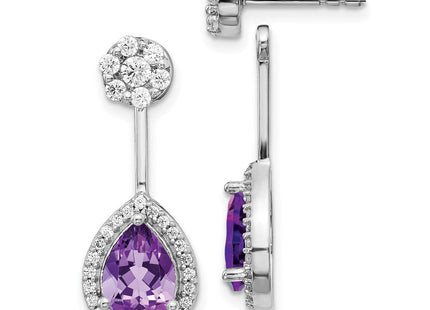 14k White Gold Earrings Style EM4199 - Classique Jewelry Inc.