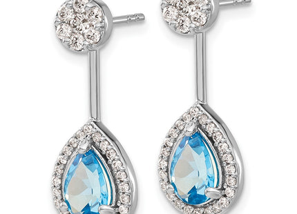 14k White Gold Earrings Style EM4199 - Classique Jewelry Inc.