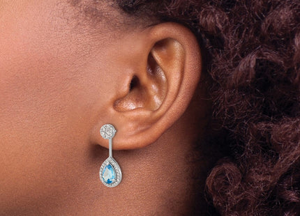 14k White Gold Earrings Style EM4199 - Classique Jewelry Inc.