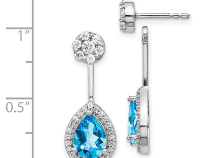 14k White Gold Earrings Style EM4199 - Classique Jewelry Inc.