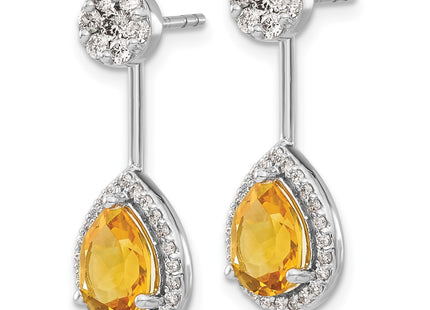 14k White Gold Earrings Style EM4199 - Classique Jewelry Inc.