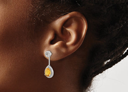 14k White Gold Earrings Style EM4199 - Classique Jewelry Inc.