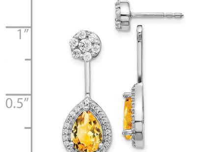 14k White Gold Earrings Style EM4199 - Classique Jewelry Inc.