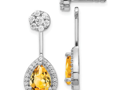 14k White Gold Earrings Style EM4199 - Classique Jewelry Inc.