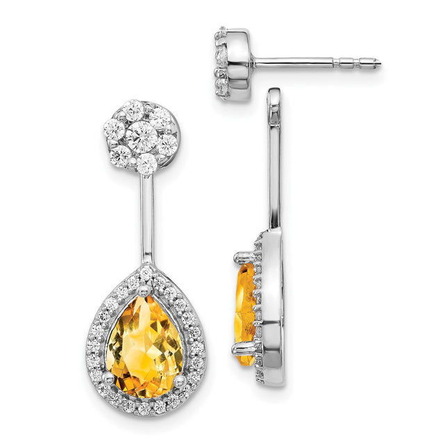 14k White Gold Earrings Style EM4199 - Classique Jewelry Inc.