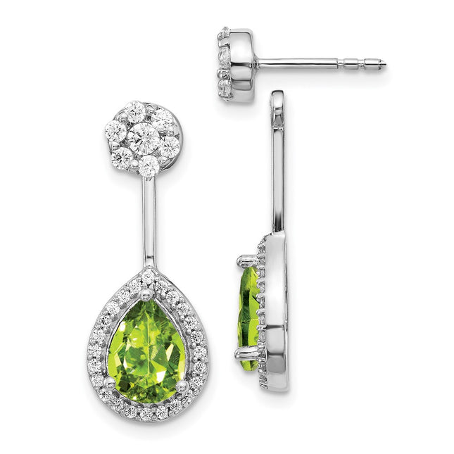 14k White Gold Earrings Style EM4199 - Classique Jewelry Inc.