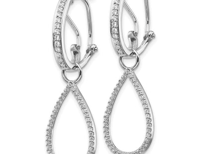 14k White Gold Earrings Style EM4204 - Classique Jewelry Inc.