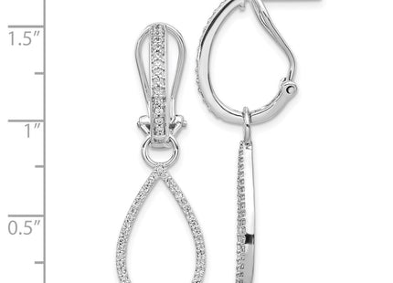 14k White Gold Earrings Style EM4204 - Classique Jewelry Inc.