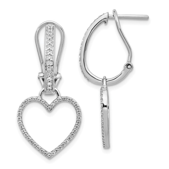 14k White Gold Earrings Style EM4207 - Classique Jewelry Inc.