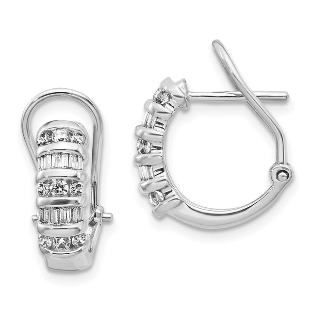 14k White Gold Earrings Style EM4223 - Classique Jewelry Inc.