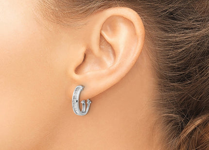 14k White Gold Earrings Style EM4224 - Classique Jewelry Inc.