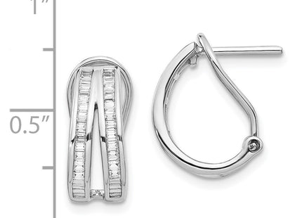 14k White Gold Earrings Style EM4226 - Classique Jewelry Inc.