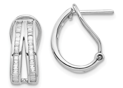 14k White Gold Earrings Style EM4226 - Classique Jewelry Inc.