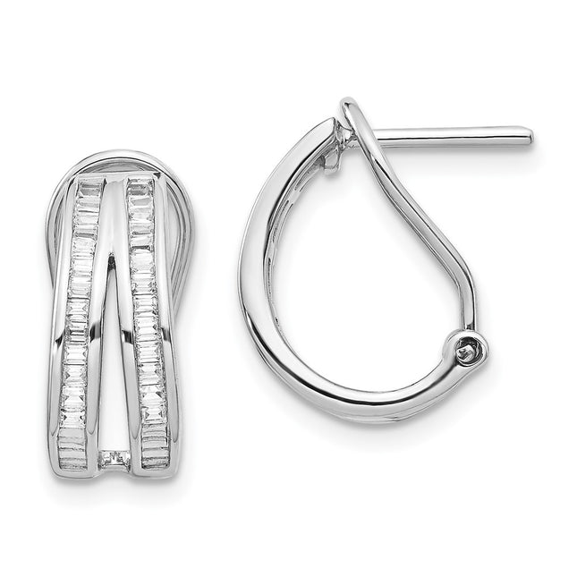 14k White Gold Earrings Style EM4226 - Classique Jewelry Inc.