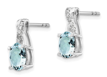 14k White Gold Earrings Style EM4235 - Classique Jewelry Inc.