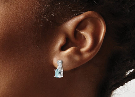 14k White Gold Earrings Style EM4235 - Classique Jewelry Inc.
