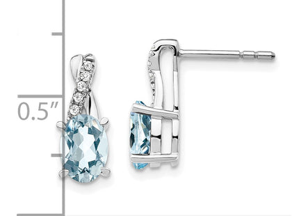 14k White Gold Earrings Style EM4235 - Classique Jewelry Inc.