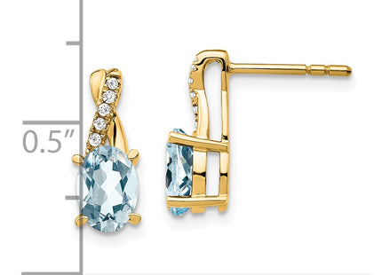 14k Yellow Gold Earrings Style EM4235 - Classique Jewelry Inc.