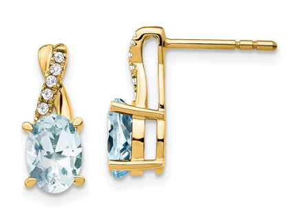 14k Yellow Gold Earrings Style EM4235 - Classique Jewelry Inc.
