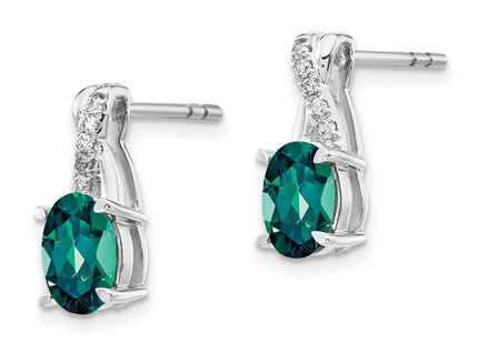 14k White Gold Earrings Style EM4235 - Classique Jewelry Inc.