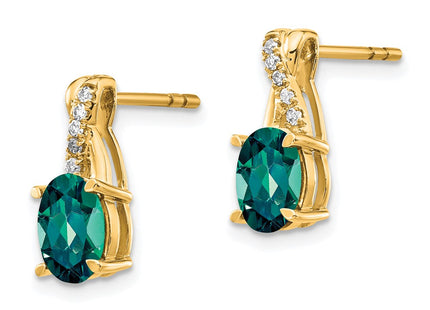 14k Yellow Gold Earrings Style EM4235 - Classique Jewelry Inc.