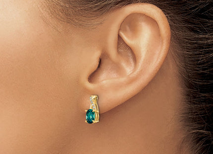 14k Yellow Gold Earrings Style EM4235 - Classique Jewelry Inc.