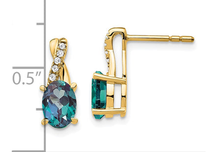 14k Yellow Gold Earrings Style EM4235 - Classique Jewelry Inc.