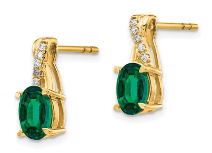 14k Yellow Gold Earrings Style EM4235 - Classique Jewelry Inc.