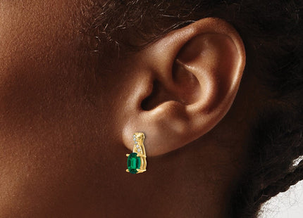 14k Yellow Gold Earrings Style EM4235 - Classique Jewelry Inc.