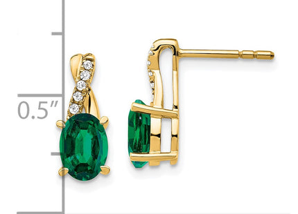 14k Yellow Gold Earrings Style EM4235 - Classique Jewelry Inc.