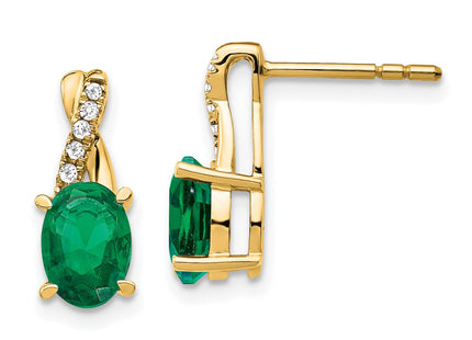 14k Yellow Gold Earrings Style EM4235 - Classique Jewelry Inc.