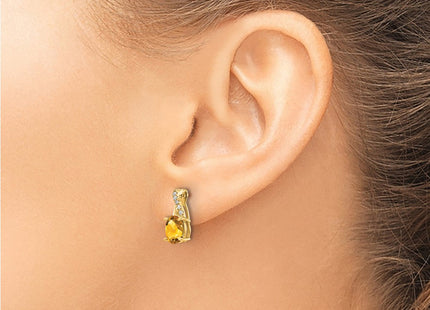 14K gold diamond earrings, another view