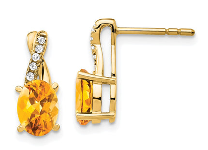 14k Yellow Gold Earrings Style EM4235 - Classique Jewelry Inc.