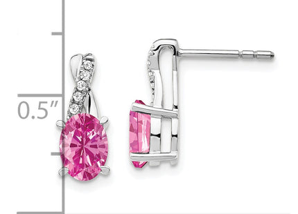 14k White Gold Earrings Style EM4235 - Classique Jewelry Inc.