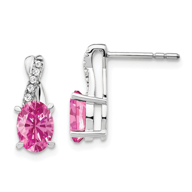 14k White Gold Earrings Style EM4235 - Classique Jewelry Inc.
