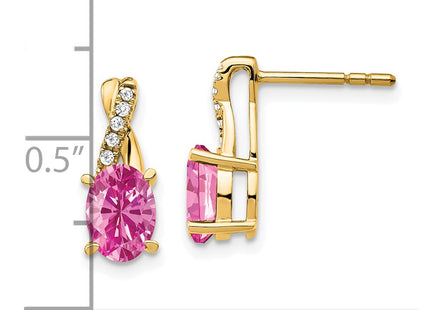14k Yellow Gold Earrings Style EM4235 - Classique Jewelry Inc.