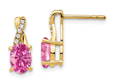 14k Yellow Gold Earrings Style EM4235 - Classique Jewelry Inc.