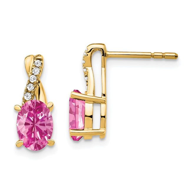 14k Yellow Gold Earrings Style EM4235 - Classique Jewelry Inc.