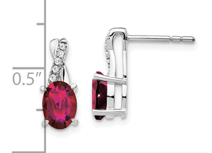 14k White Gold Earrings Style EM4235 - Classique Jewelry Inc.