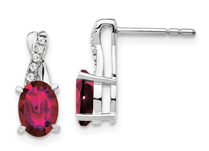 14k White Gold Earrings Style EM4235 - Classique Jewelry Inc.