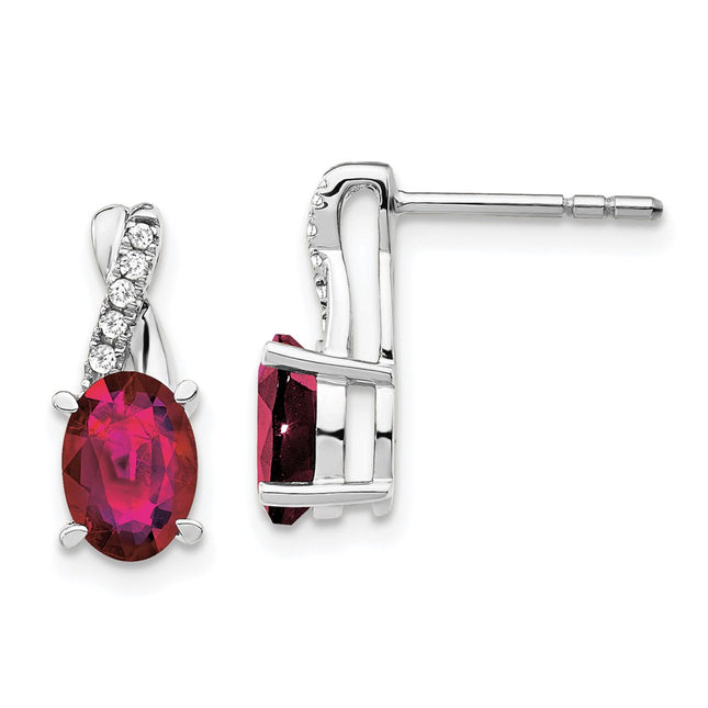 14k White Gold Earrings Style EM4235 - Classique Jewelry Inc.
